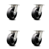 Service Caster 6 Inch Kingpinless Glass Filled Nylon Wheel Swivel Top Plate Caster SCC, 4PK SCC-KP30S620-GFNR-4